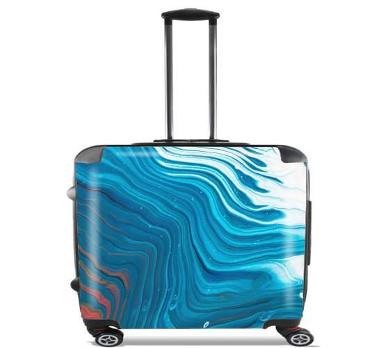  Blue Lava Pouring para Ruedas cabina bolsa de equipaje maleta trolley 17" laptop