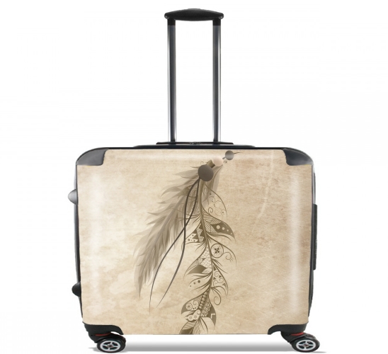  Boho Feather para Ruedas cabina bolsa de equipaje maleta trolley 17" laptop