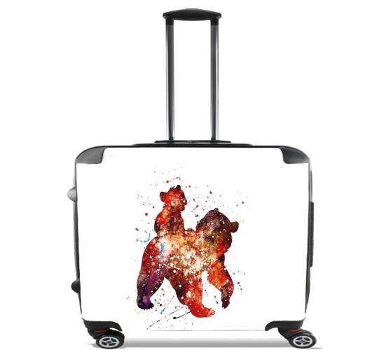  Brother Bear Watercolor para Ruedas cabina bolsa de equipaje maleta trolley 17" laptop