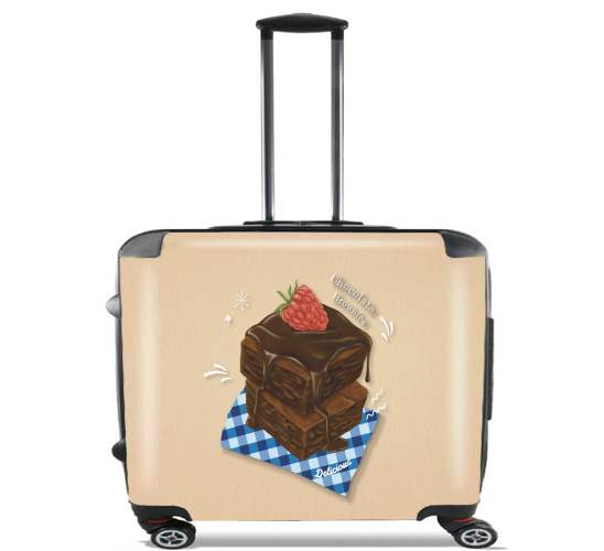  Brownie Chocolate para Ruedas cabina bolsa de equipaje maleta trolley 17" laptop