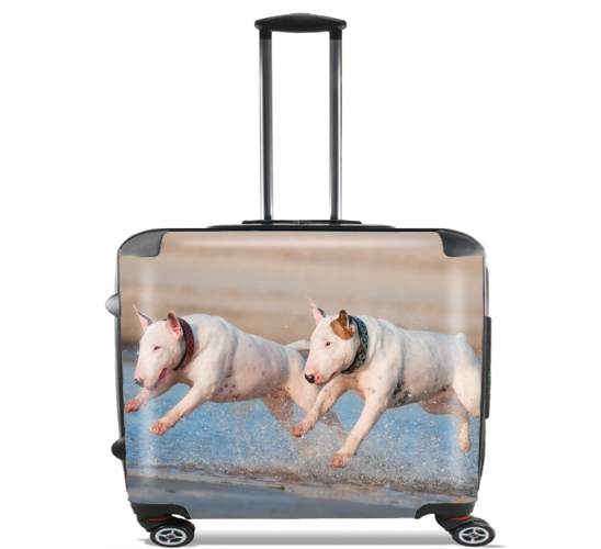  bull terrier Dogs para Ruedas cabina bolsa de equipaje maleta trolley 17" laptop