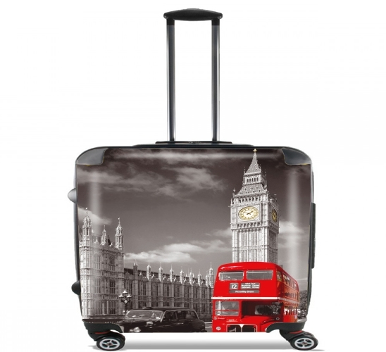  Autobús rojo de Londres para Ruedas cabina bolsa de equipaje maleta trolley 17" laptop