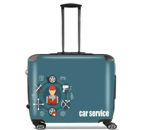  Car Service Logo para Ruedas cabina bolsa de equipaje maleta trolley 17" laptop