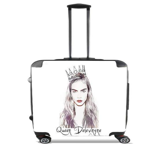  Cara Delevingne Queen Art para Ruedas cabina bolsa de equipaje maleta trolley 17" laptop