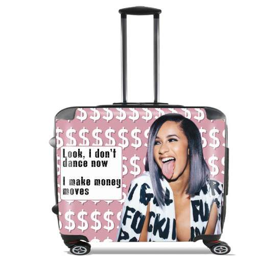  Cardie B Money Moves Music RAP para Ruedas cabina bolsa de equipaje maleta trolley 17" laptop