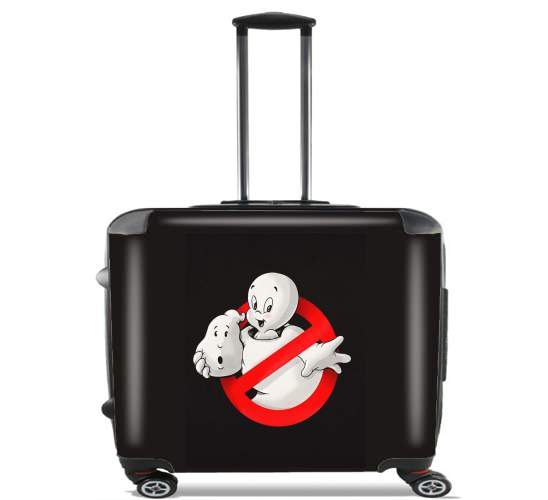  Casper x ghostbuster mashup para Ruedas cabina bolsa de equipaje maleta trolley 17" laptop