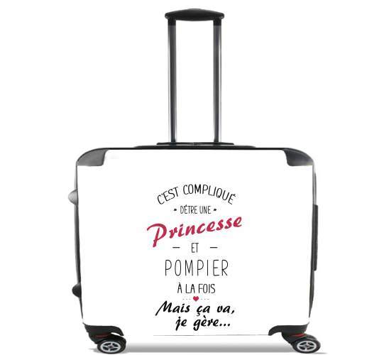  Cest complique detre une princesse et pompier para Ruedas cabina bolsa de equipaje maleta trolley 17" laptop