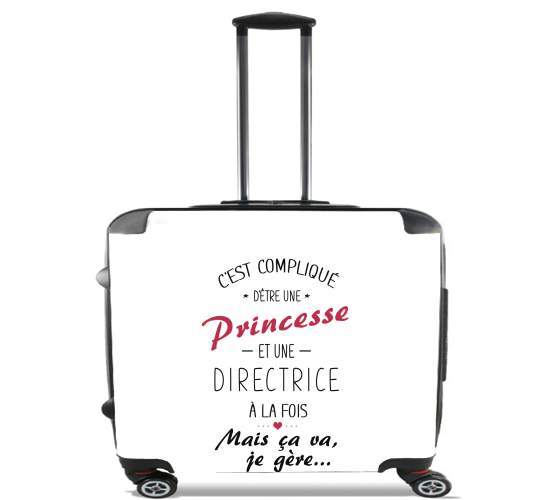  Cest complique detre une princesse et une directrice para Ruedas cabina bolsa de equipaje maleta trolley 17" laptop