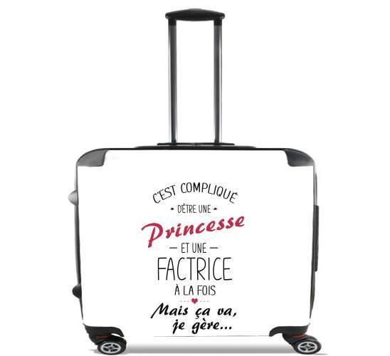  Cest complique detre une princesse et une factrice para Ruedas cabina bolsa de equipaje maleta trolley 17" laptop