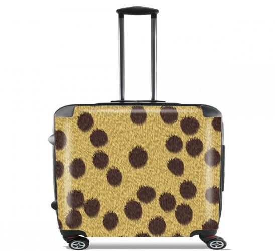  Cheetah Fur para Ruedas cabina bolsa de equipaje maleta trolley 17" laptop