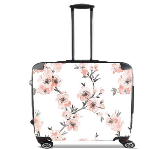  Cherry Blossom Aquarel Flower para Ruedas cabina bolsa de equipaje maleta trolley 17" laptop