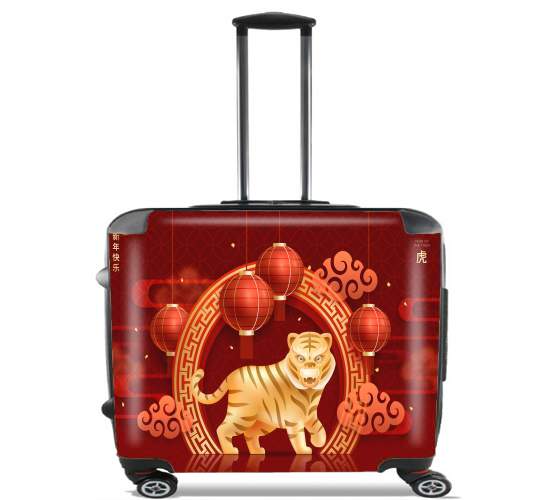  chinese new year Tiger para Ruedas cabina bolsa de equipaje maleta trolley 17" laptop