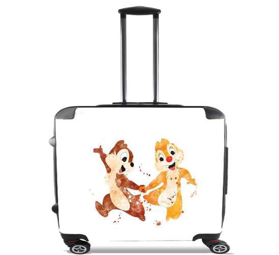  Chip And Dale Watercolor para Ruedas cabina bolsa de equipaje maleta trolley 17" laptop