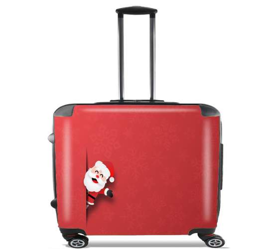  Christmas Santa Claus para Ruedas cabina bolsa de equipaje maleta trolley 17" laptop