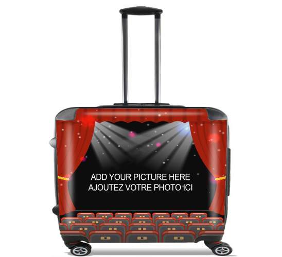  Cinema Theatre With Transparent Frame para Ruedas cabina bolsa de equipaje maleta trolley 17" laptop