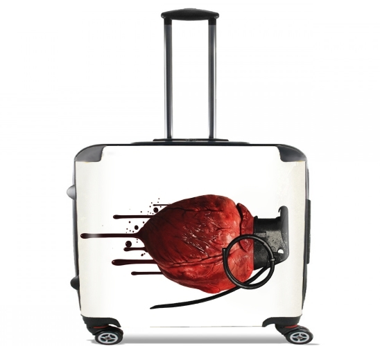  granada corazón para Ruedas cabina bolsa de equipaje maleta trolley 17" laptop