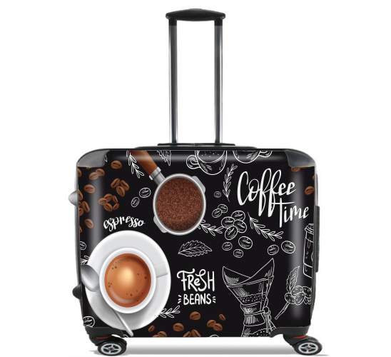  Coffee time para Ruedas cabina bolsa de equipaje maleta trolley 17" laptop