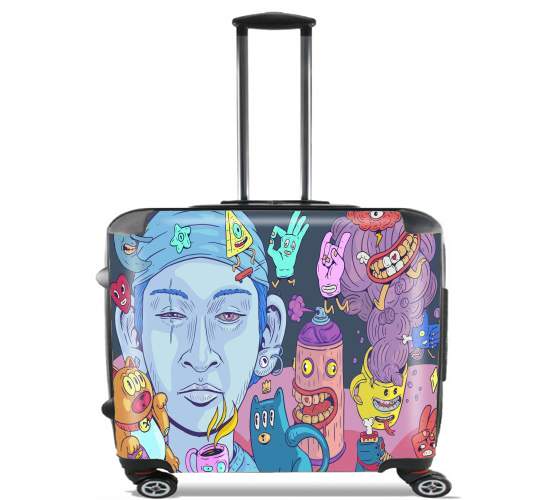  Colorful and creepy creatures para Ruedas cabina bolsa de equipaje maleta trolley 17" laptop