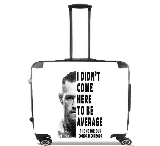  Conor Mcgreegor Dont be average para Ruedas cabina bolsa de equipaje maleta trolley 17" laptop