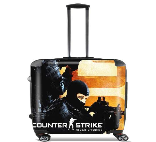  Counter Strike CS GO para Ruedas cabina bolsa de equipaje maleta trolley 17" laptop