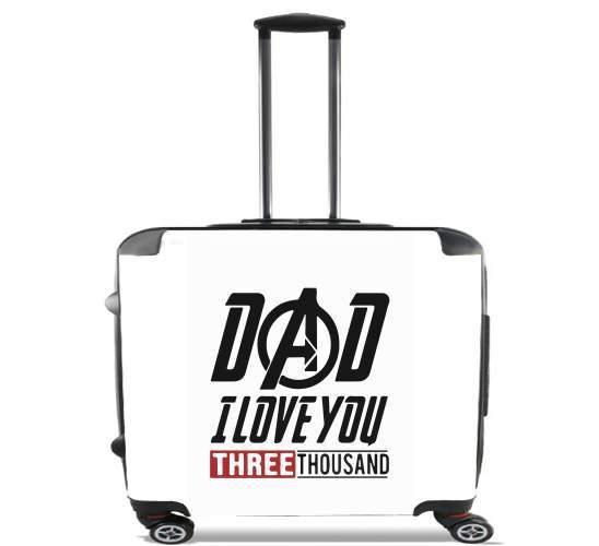  Dad i love you three thousand Avengers Endgame para Ruedas cabina bolsa de equipaje maleta trolley 17" laptop