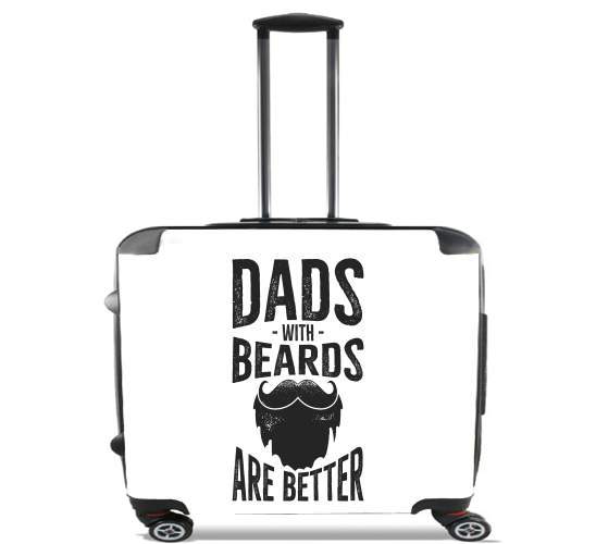  Dad with beards are better para Ruedas cabina bolsa de equipaje maleta trolley 17" laptop