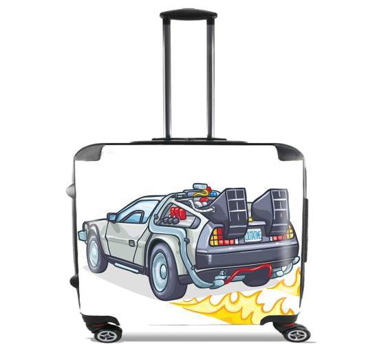  Delorean retour vers le futur para Ruedas cabina bolsa de equipaje maleta trolley 17" laptop