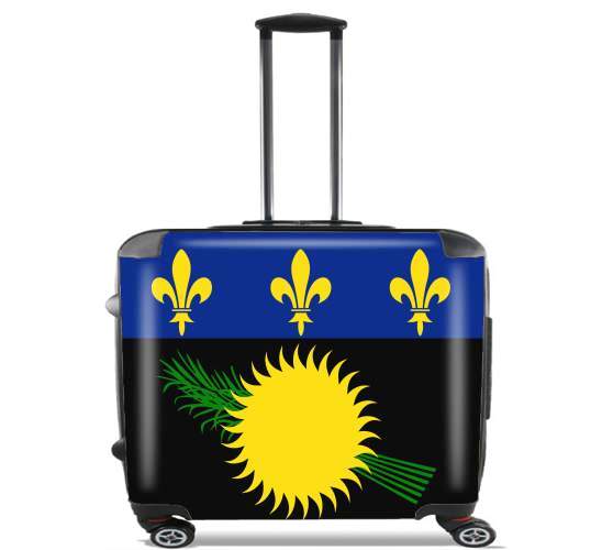  Drapeau de la guadeloupe para Ruedas cabina bolsa de equipaje maleta trolley 17" laptop
