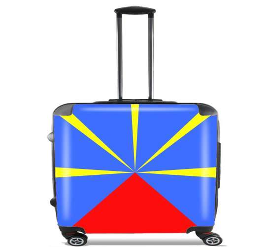  Drapeau de la reunion para Ruedas cabina bolsa de equipaje maleta trolley 17" laptop
