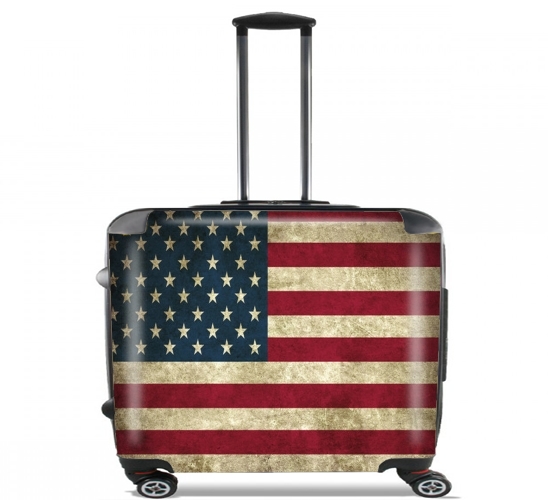  Bandera USA Vintage para Ruedas cabina bolsa de equipaje maleta trolley 17" laptop