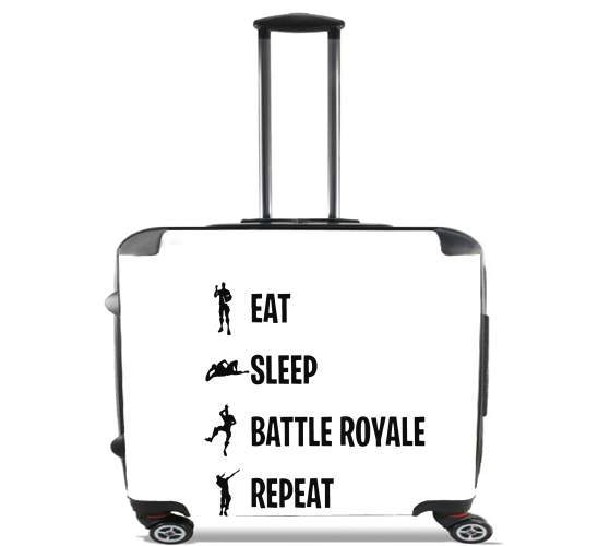  Eat Sleep Battle Royale Repeat para Ruedas cabina bolsa de equipaje maleta trolley 17" laptop