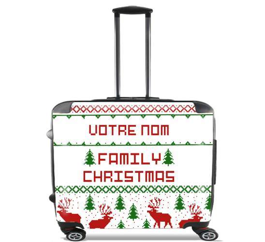  Esprit de Noel avec nom personnalisable para Ruedas cabina bolsa de equipaje maleta trolley 17" laptop
