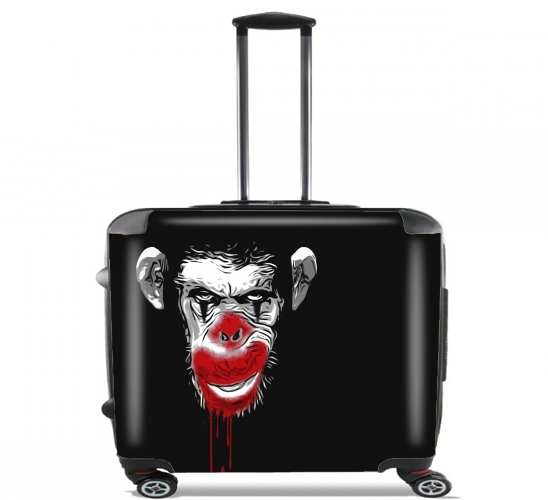  Evil Monkey Clown para Ruedas cabina bolsa de equipaje maleta trolley 17" laptop