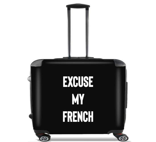 Excuse my french para Ruedas cabina bolsa de equipaje maleta trolley 17" laptop