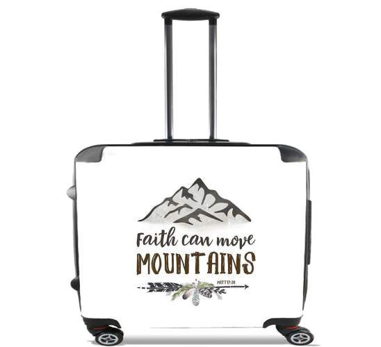  Faith can move montains Matt 17v20 Bible Blessed Art para Ruedas cabina bolsa de equipaje maleta trolley 17" laptop