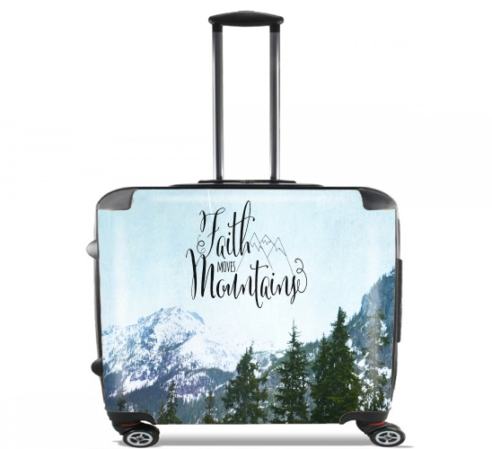  Faith Moves Mountains para Ruedas cabina bolsa de equipaje maleta trolley 17" laptop