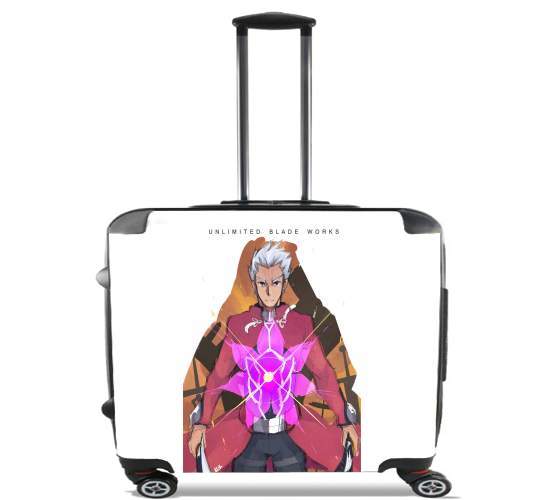  Fate Stay Night Archer para Ruedas cabina bolsa de equipaje maleta trolley 17" laptop