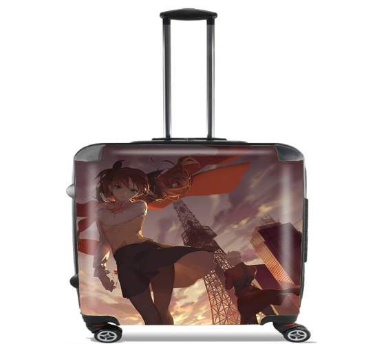  Fate Stay Night Tosaka Rin para Ruedas cabina bolsa de equipaje maleta trolley 17" laptop