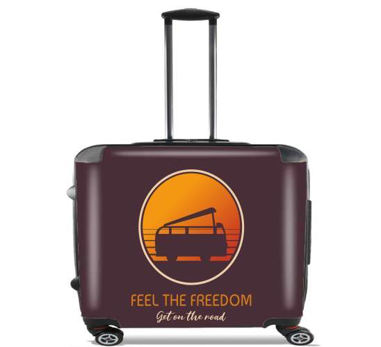  Feel The freedom on the road para Ruedas cabina bolsa de equipaje maleta trolley 17" laptop
