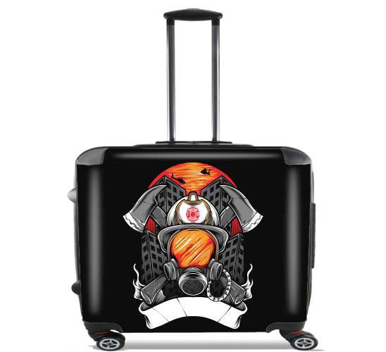  Fire Fighter Custom Text para Ruedas cabina bolsa de equipaje maleta trolley 17" laptop