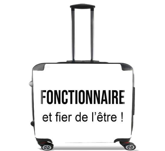  Fonctionnaire et fier de letre para Ruedas cabina bolsa de equipaje maleta trolley 17" laptop