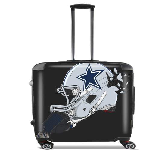  Football Helmets Dallas para Ruedas cabina bolsa de equipaje maleta trolley 17" laptop