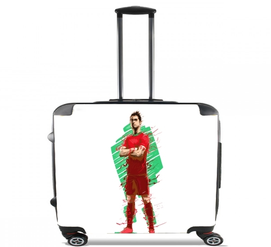  Football Legends: Cristiano Ronaldo - Portugal para Ruedas cabina bolsa de equipaje maleta trolley 17" laptop