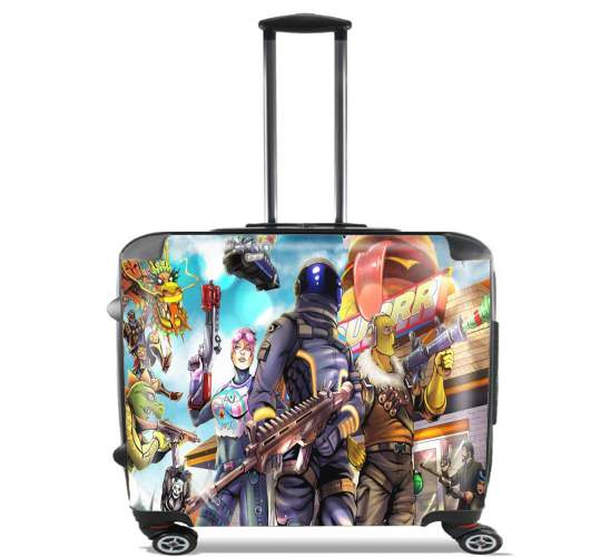  Fortnite Characters with Guns para Ruedas cabina bolsa de equipaje maleta trolley 17" laptop