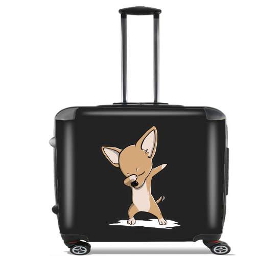  Funny Dabbing Chihuahua para Ruedas cabina bolsa de equipaje maleta trolley 17" laptop