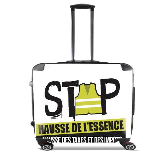 Gilet Jaune Stop aux taxes para Ruedas cabina bolsa de equipaje maleta trolley 17" laptop