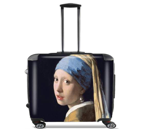  Girl with a Pearl Earring para Ruedas cabina bolsa de equipaje maleta trolley 17" laptop