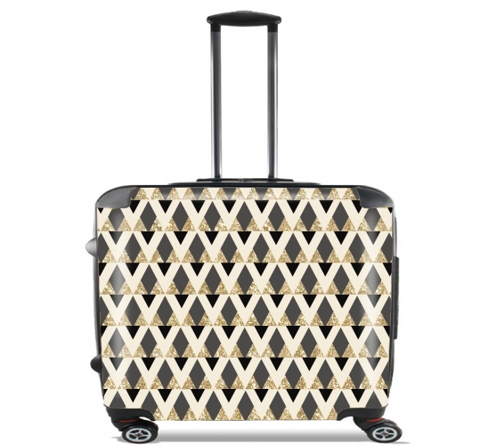  Glitter Triangles in Gold Black And Nude para Ruedas cabina bolsa de equipaje maleta trolley 17" laptop