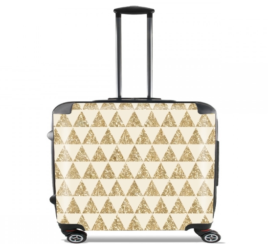  Glitter Triangles in Gold para Ruedas cabina bolsa de equipaje maleta trolley 17" laptop