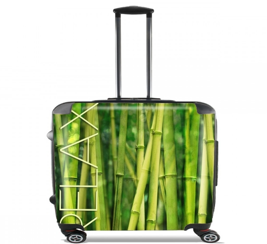  green bamboo para Ruedas cabina bolsa de equipaje maleta trolley 17" laptop